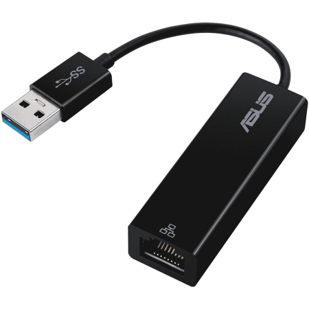 מתאם רשת Asus U3 USB to RJ45  - צבע שחור